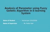 Analysis of Parameter using Fuzzy Genetic Algorithm in E-learning System