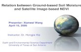 Relation between Ground-based Soil Moisture and Satellite Image-based NDVI