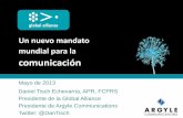 "Un nuevo mandato mundial para la comunicación", presentación Daniel Tisch, Chair de la Global Alliance