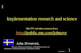Ovretveit implementation science research course 1day sept 11