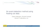An event detection method using floating car data