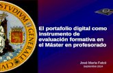 El portafolio digital como instrumentos de evaluación formativa en el Máster en Profesorado