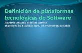 Definición de plataformas tecnológicas de software