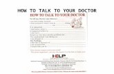 How to talk to your doctor final