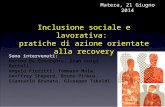 Inclusione sociale e lavorativa:  pratiche di azione orientate alla recovery - Giuseppe Tibaldi