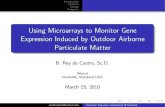 Using Microarrays to Monitor Gene Expression Induced by Outdoor Airborne Particulate Matter