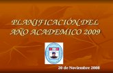 PlanificacióN Del AñO Academico 2009