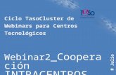 Webinar TasoCluster "Iniciativas Cooperación Intracentros"