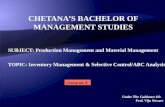 Inventory Management & Selective Control/ABC Analysis