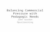 Balancing commercial pressure with pedagogic needs v2