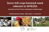 Some ILRI crop-livestock work relevant to SIMLESA