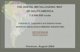 THE DIGITAL METALLOGENIC MAP  OF SOUTH AMERICA AT 1:5.000.000 SCALE