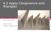 4.2 apply congruence and triangles