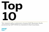 Top 10 Reasons Customers Choose SAP Business Suite powered by SAP HANA