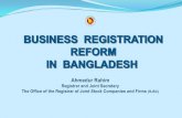 Reforms enacted by the Registrar of Joint Stock Companies (Mr. Ahmedur Rahim, Bangladesh)
