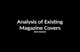 Analysis of Existing Magazine Covers