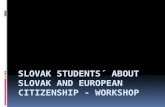 Slovak students´ about slovak and european citizenship