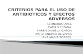 Criterios para el uso de antibioticos y efectos