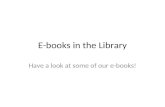 E- books in the library