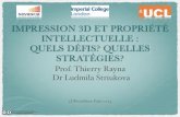 [3DPrintShow Paris 2014] Impression 3D et Propriété Intellectuelle : Quels défis ? Quelles Stratégies ?