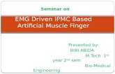 EMG Driven IPMC Based Artificial Muscle Finger