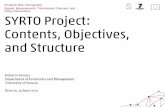 Syrto Project: Contents, Objectives and Structure - Roberto Savona - June 25 2013