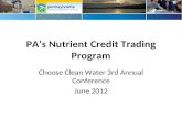 PA's Nutrient Trading Program