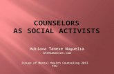 Counselors as social activists
