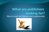 Formatting your submission for a publisher