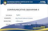 Communicative Grammar  Ii Oct 09   Feb 2010