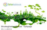 Biotalouden strategiset valinnat -työpajan aineistot