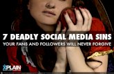 7 Deadly Social Media Sins by Xplain