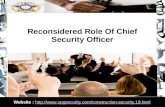 Reconsidered role of chief security officer