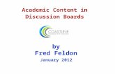 Academic Content in Discussion Boards