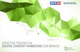 Effective digital content marketing technics for brands (Эффективные контент маркетинговые стратегии для брендов)
