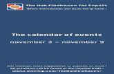 The calendar of events november 3 – november 9