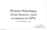 Distribution und weitere APIs