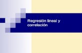 Regresión lineal y correlación