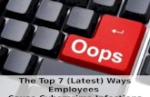 Top 7 Ways Employees Cause Cybercrime Infections