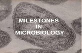 MILESTONES IN MICROBIOLOGY