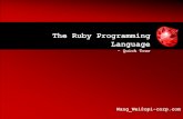 Ruby Language - A quick tour
