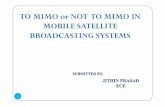 To MIMO or Not To MIMO in Mobile Satellite Broadcasting Systems