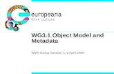 WG3.1 Object Model and Metadata Session 1