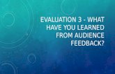Evaluation 3   what have you learned from