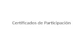 Certificados de Participación