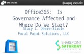 Office 365: Is Governance Affected and Where Do We Start? (SPS Charlotte)