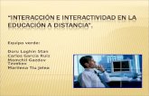 Interacción e interactividad en la educación a distancia