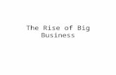 The Rise of Big Business 1/31-2/1