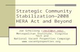 Strategic Community Stabilization - 2008 HERA Act and Beyond