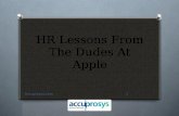 Hr Lessons from The Dudes At Apple